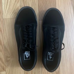Black Vans Platform Sneakers Size 8